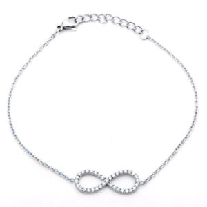 yzC^A@uXbg@XeXX`[uXbgnuova inox acciaio inossidabile delle donne cz zirconi infinity bracciale con charm