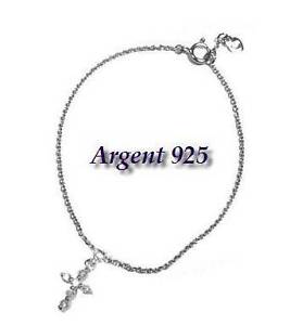 【送料無料】イタリアン　ブレスレット　ブレスレットアルジェントジルコニウムbracelet argent 925 croix zirconium