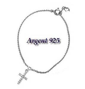 【送料無料】イタリアン　ブレスレット　ブレスレットアルジェントジルコニウムbracelet argent 925 croix zirconium