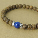 【送料無料】イタリアン ブレスレット ブレスレットラピスラズリマントラdorato agarwood mala bracciale lapislazzuli argento sterling mantra