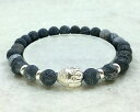 【送料無料】イタリアン ブレスレット ブレスレットスターリングシルバーハンドメイドbuddha bracciale agata nero 925 sterling argento perle fatti a mano by nap