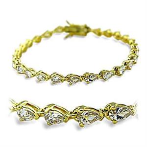 ̵ۥꥢ󡡥֥쥹åȡƥ˥֥쥹åȥꥢ5804 7 con zirconi cubici in oro aaa bracciale tennis pera chiaro da donna