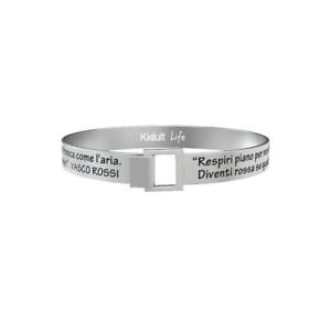 【送料無料】イタリアン　ブレスレット　カフヴァスコロッシbracciale kidult di vasco rossi da donna con scritta frase canzone albachiara