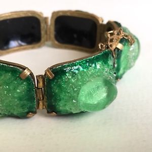 【送料無料】イタリアン　ブレスレット　ブレスレットビンテージリモージュフランスヴェールbracelet v..