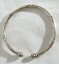 【送料無料】イタリアン ブレスレット ブレスレットアルジェントマッシフアルジェントアフリクbracelet jonc ouvert ancien en argent massif 999 12 argent pure afrique(4)