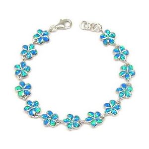 ̵ۥꥢ󡡥֥쥹åȡѡϥ磻ץꥢ֥쥹åȥեintarsio opale 10mm hawaiano plumeria bracciale fiore 7
