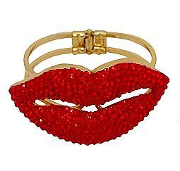 【送料無料】イタリアン　ブレスレット　バトラーウィルソンクリスタルリップスナップブレスレットbutl..