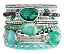 ヒパネマ 【送料無料】イタリアン　ブレスレット　ブレスレットマルチアトランティスターコイズbracelet bresilien multirangs *hipanema* atlantis turquoise taille m 18 cm