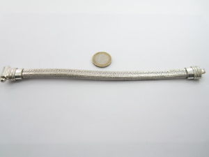 ̵ۥꥢ󡡥֥쥹åȡե͡եåbracciale snake piatto in argentone di 10x4 mm 21 cm polso mediopiccolo