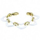 bracelet crs en cramique blanc avec liens en acier inoxydable dorブレスレットブラン※注意※NYからの配送になりますので2週間前後お時間をいただきます。人気の商品は在庫が無い場合がございます。ご了承くださいませ。サイズの種類の商品は購入時の備考欄にご希望のサイズをご記載ください。　携帯メールでの登録ですと楽天からのメールが届かない場合がございます。