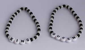 【送料無料】イタリアン　ブレスレット　パートナーカフブレスレットカスタムビーズブレスレット2x bracciale partner bracciale perle bracciale con nome desiderio personalizzato