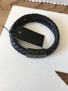 【送料無料】イタリアン　ブレスレット　デザインマットブラックブレスレット