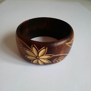 【送料無料】イタリアン　ブレスレット　ビンテージカフブレスレットvintage boho legno bracciale braccialetto met del secolo