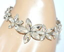 【送料無料】イタリアン ブレスレット カフシルバードロップbracciale cristalli argento donna sposa matrimonio fiori gocce cerimonia f125