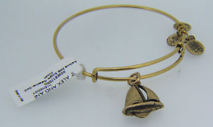 【送料無料】イタリアン　ブレスレット　アレックスセーリングボートペンダントゴールドメタルブレスレ..
