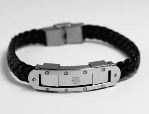 【送料無料】イタリアン　ブレスレット　ディスクカフフレームシルバートーンカスタムdisco buddistabr..