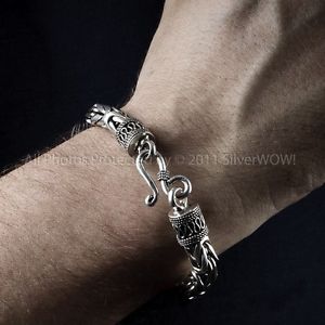 yzYuXbg@rU`ouXbg8mm byzantine silver bali bracelet 8mm wide all lengths available