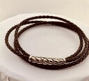 【送料無料】メンズブレスレット　ブラウン8デヴィッドyurmanシェブロン3ラップブレスレットdavid yurman chevron triplewrap bracelet in brown 8inch