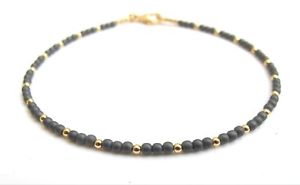 yzYuXbg@14 kgeniunehematite natural gemstone bead 14 k solid gold beads bracelet men women geniune