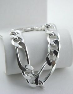 yzYuXbg@C^AX^[O8`F[uXbg19italy sterling silver 8 mens chain bracelet 19