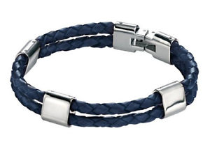 yzYuXbg@tbhxlbg_uuXbg[b4213]fred bennett double strand blue leather bracelet [b4213]