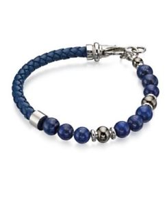 yzYuXbg@tbhxlbgXeXU[uXbgb4871fred bennett stainless steel blue lapis bead and blue leather bracelet b4871