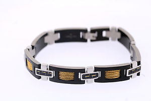 ̵ۥ󥺥֥쥹åȡ㥭륪ˡ륹ƥ쥹ܥեС֥֥쥹åshaquille oneal 11mm stainless tritone carbon fiber yellow ip cable bracelet