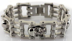 yzYuXbg@mens`F[uXbgXeX1852012mens biker skull chain bracelet stainless steel 1 wide 85 length moped 2012