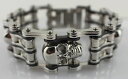 yzYuXbg@XeX3`F[uXbg85heavy metal jewelry stainless steel 3 skull chain bracelet 85 for bikers