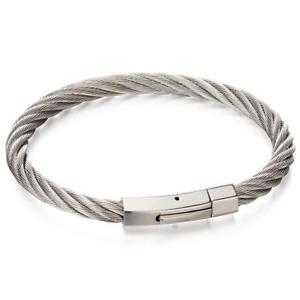 yzYuXbg@tbhxlbgXeXC[P[umensuXbgb5053fred bennett stainless steel twisted wire cable mens bracelet b5053