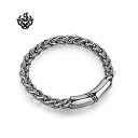 【送料無料】メンズブレスレット bikiesチェーンステンレスsilver bracelet bikies chain stainless steel solid strong soft gothic