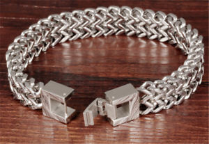 【送料無料】メンズブレスレット　スポーツチェーンリンクブレスレッツステンレスmans sports chain link bracelets casual double layer stainless steel jewelry 3
