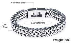 【送料無料】メンズブレスレット　スポーツチェーンリンクブレスレッツステンレスmans sports chain link bracelets casual double layer stainless steel jewelry 2