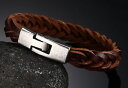yzYuXbg@mens brown braided real leather cool braceletsfor guys male jewelry cuffs b2uk mens brown braided real leather cool bracel