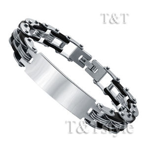 yzYuXbg@XeXX`[NuXbgtamp;t stainless steel id link bracelet bbr169