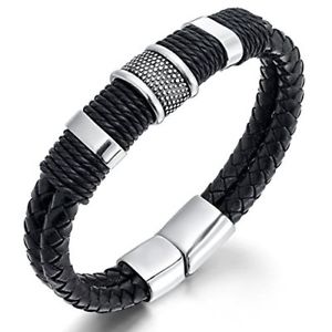 yzYuXbg@22cmmensuXbctonvermaU[uXbgmens bracelets tonver 22cm handmade braided genuine leather bracelet for men, ma