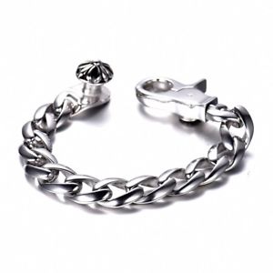 yzYuXbg@YVo[XeXX`[N`F[JtuXbgI[v14mm mens silver 316l stainless steel curb link chain open cuff bracelets gift