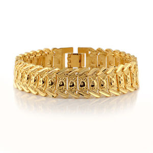 yzYuXbg@NYuXbgkCG[S[hC``F[watch link mens bracelet 18k yellow gold filled 8 inch chain jewelry gift