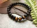 【送料無料】メンズブレスレット オニキスタイガーアイビーズストレッチブレスレットファッションonyx and tigers eye stone bead str...