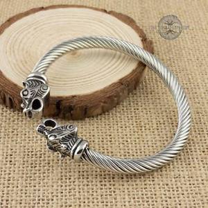 yzYuXbg@@CLOxAuXbgAWX^uXvOXeXX`[A[Oviking bear bracelet adjustable spring stainless steel norse arm ring