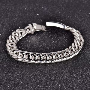 yzYuXbg@modouXeXVo[17cm_uuXbg925modou mens stainless steel silver tone 17cm double curb chain bracelet 925