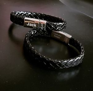 yzYuXbg@p[\iCYYuXbgv[gpersonalised mens leather id bracelet engraved birthday gift for him boxbag