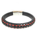 【送料無料】メンズブレスレット　レザーコードブレスレットラbraided leather cord bracelet la8002