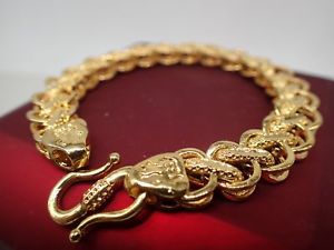 【送料無料】メンズブレスレット　kイエローゴールドチェーンレディースメンズブレスレットソリッドワイド18ct 18k yellow gold solid wide 12mm crub chain womens mens bracelet 8 21cm