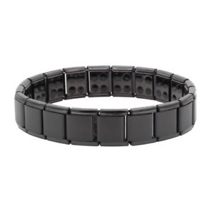 【送料無料】メンズブレスレット　ブラックチタンブレスレット