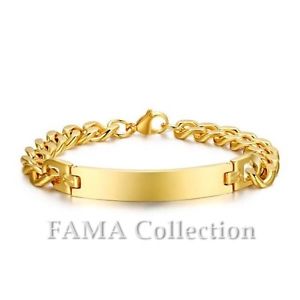 yzYuXbg@t@}XeXX`[uXbgS[hv[gquality fama gold ip over stainless steel bracelet with id plate