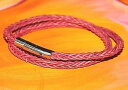 yzYuXbg@YfB[XsNU[CxCA[gXeXXeB[uXbgmensladies 4mm pink braided leather amp; stainless steel bracelet by lyme bay art