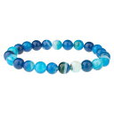 【送料無料】メンズブレスレット　ストーンビーズ8ブレスレットmmblue agate mens beaded gemstone bracelet 8mm round stone beads