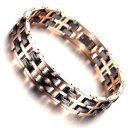 yzYuXbg@[YS[h^OXeJ[oChZ~bNgEg[NuXbgrose gold tungsten carbide ceramic tow tone polished link bracelet men women