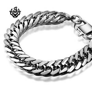 yzYuXbg@bikiesXeX245mmsilver bracelet bikies chain chunky heavy stainless steel 245mm long